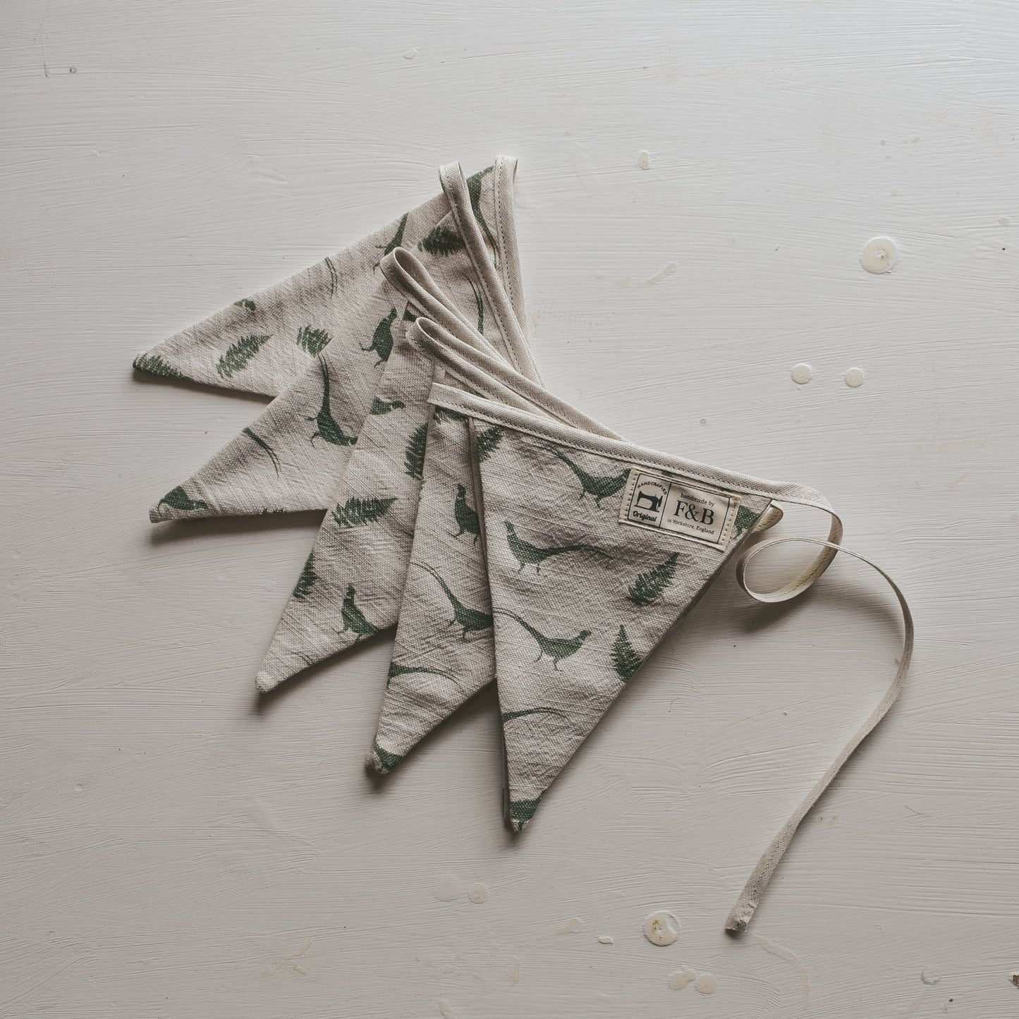 F&B Pheasant & Fern Bunting - F&B Crafts - F&B Designs