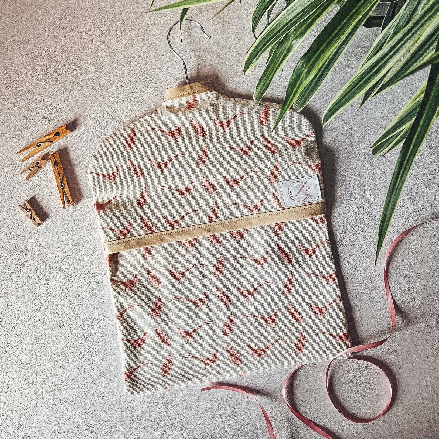 F&B Pheasant & Fern Peg Bag - F&B Crafts - F&B Designs