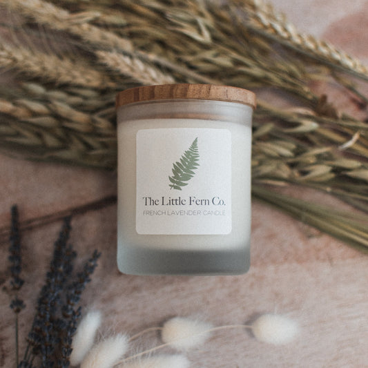 French Lavender Essential Oil Candle - F&B Crafts - The Little Fern Co