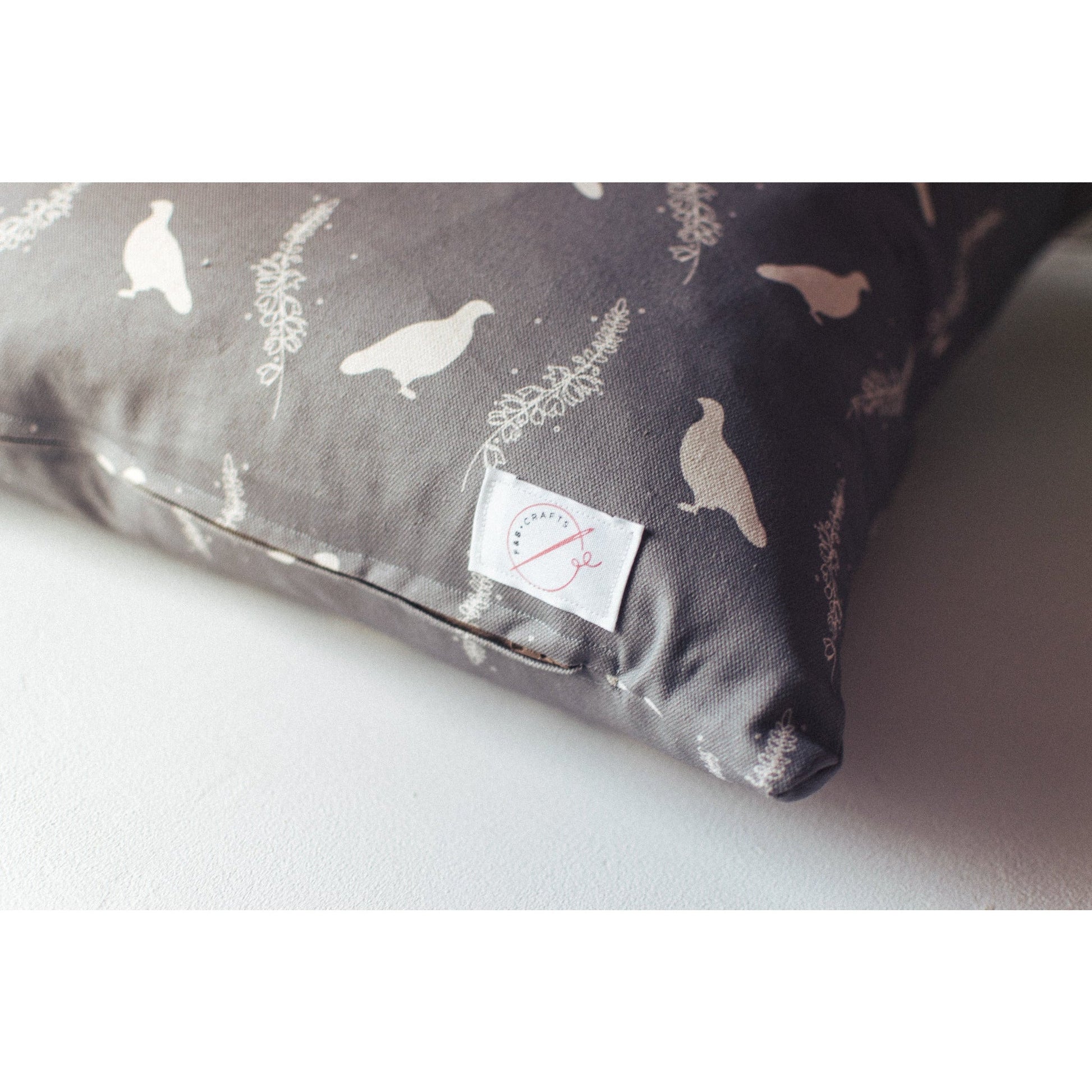 Grouse & Heather Solid Colour Background Cushion - F&B Crafts - F&B Designs