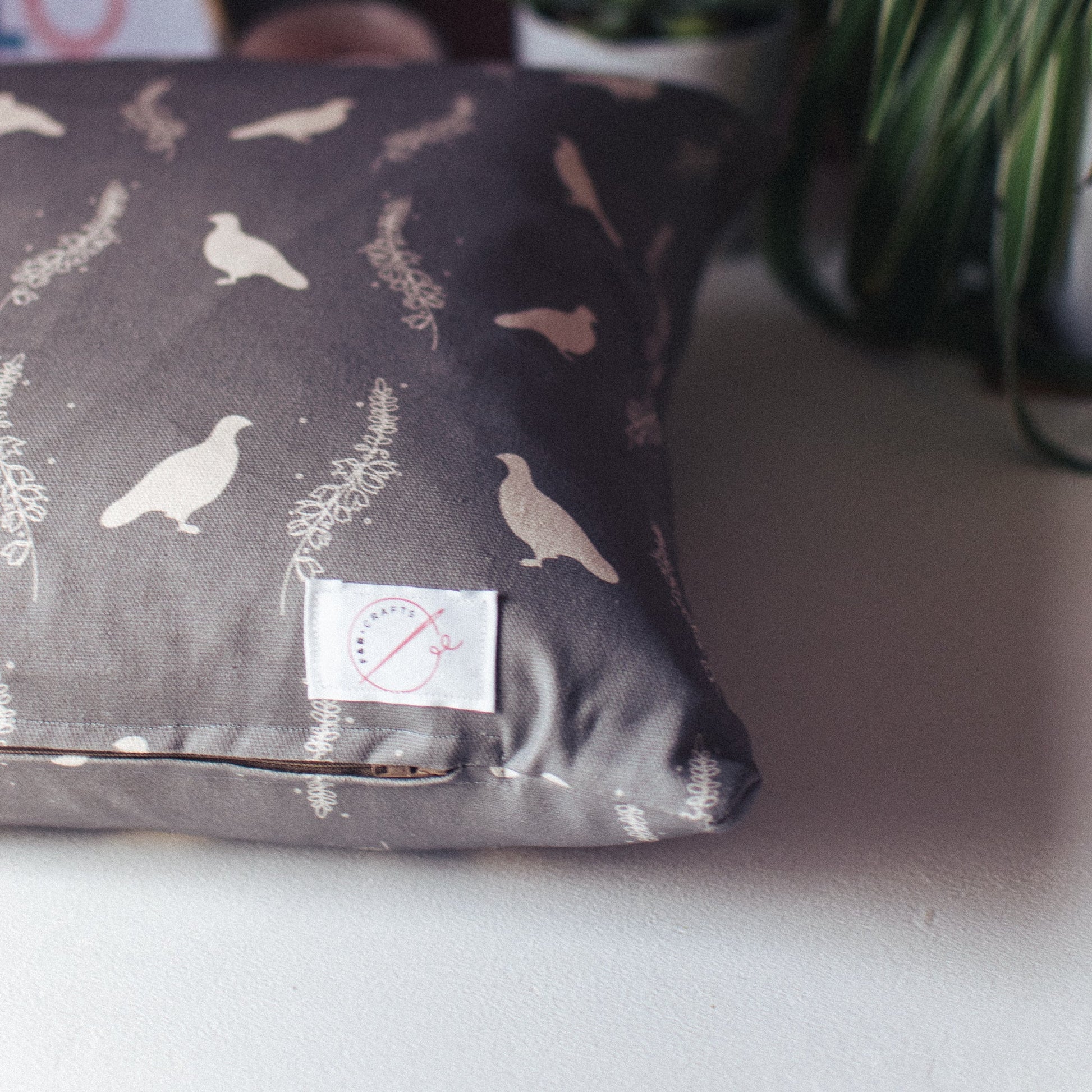 Grouse & Heather Solid Colour Background Cushion - F&B Crafts - F&B Designs
