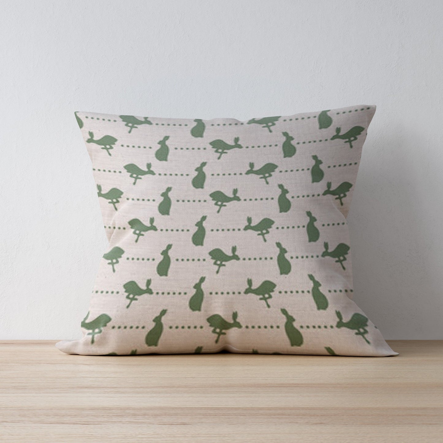 Hare & Dots Linen Cushion - F&B Crafts - F&B Designs