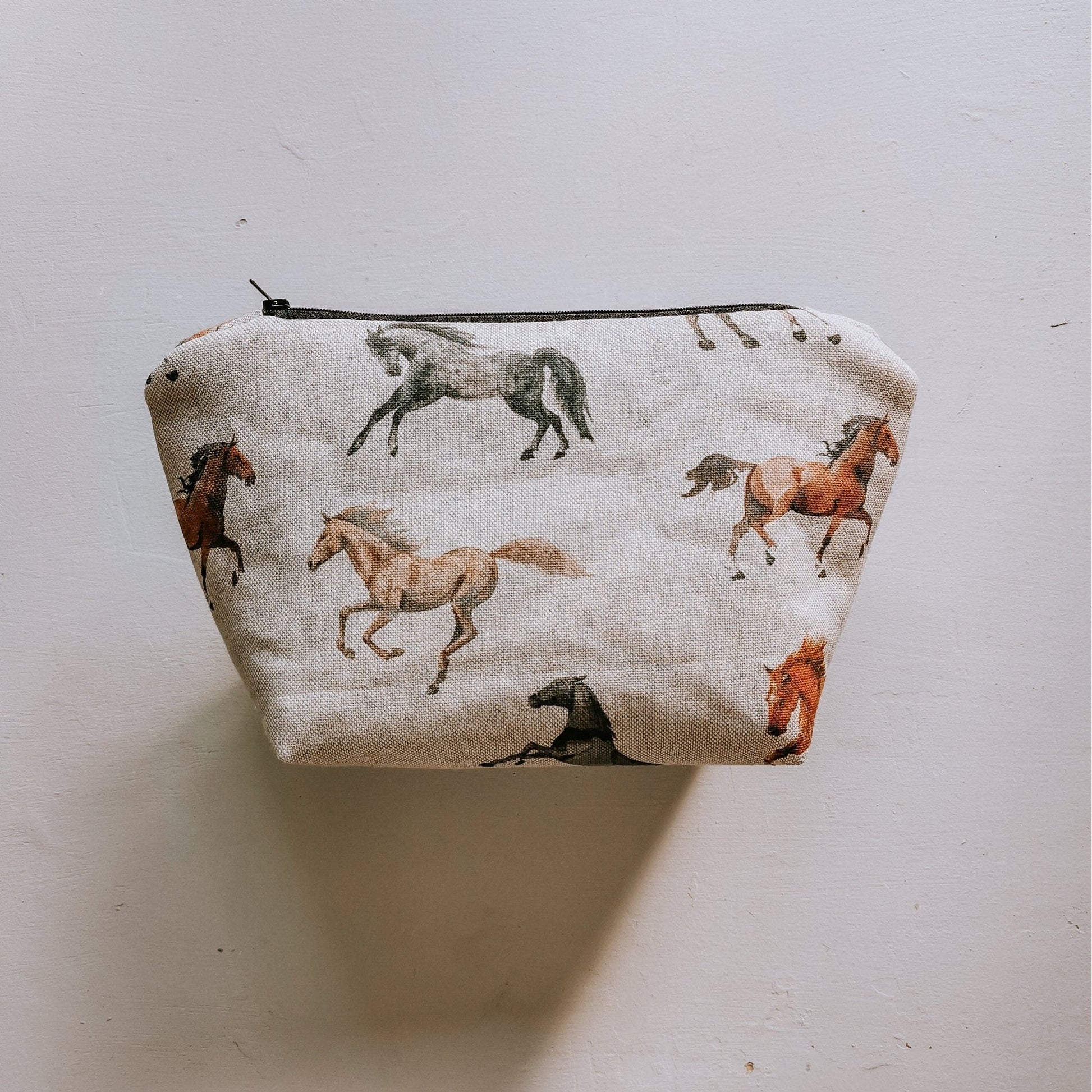 Horse Print Wash Bag/Make-Up Bag - F&B Crafts - F&B Handmade