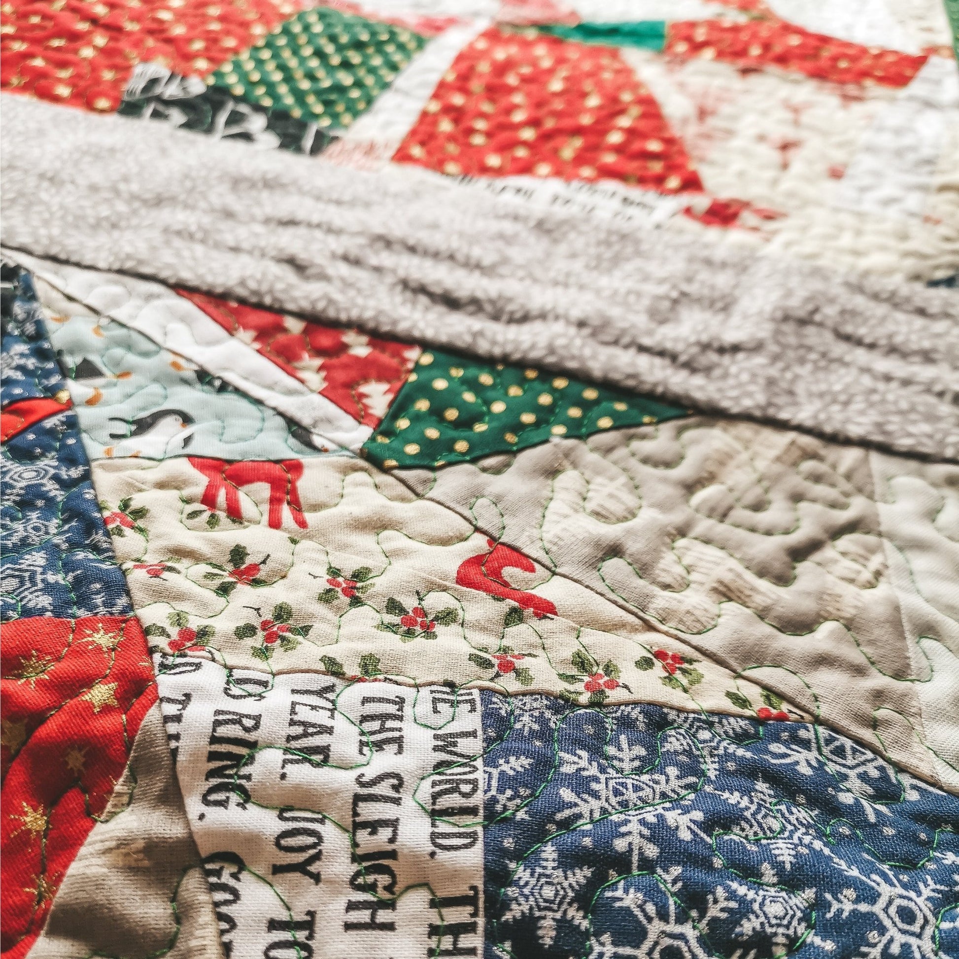Large Patchwork Christmas Table Runner - F&B Crafts - F&B Handmade