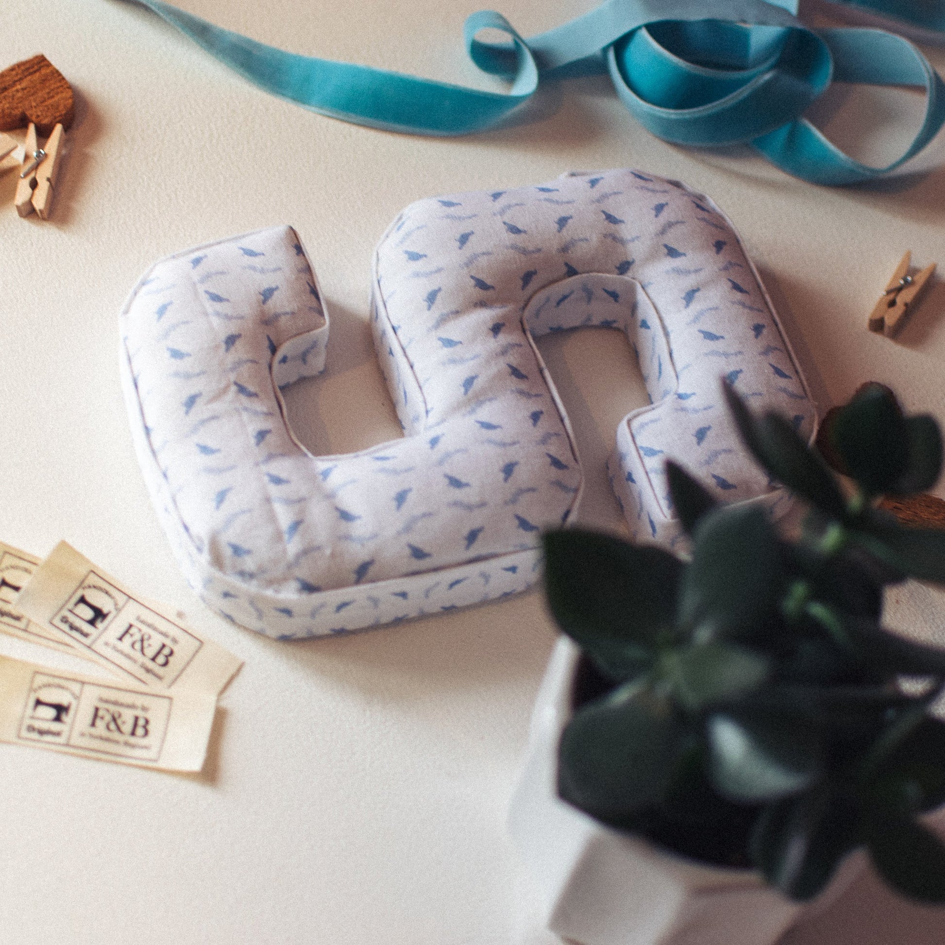Letter in Grouse & Heather Print - F&B Crafts - F&B Designs