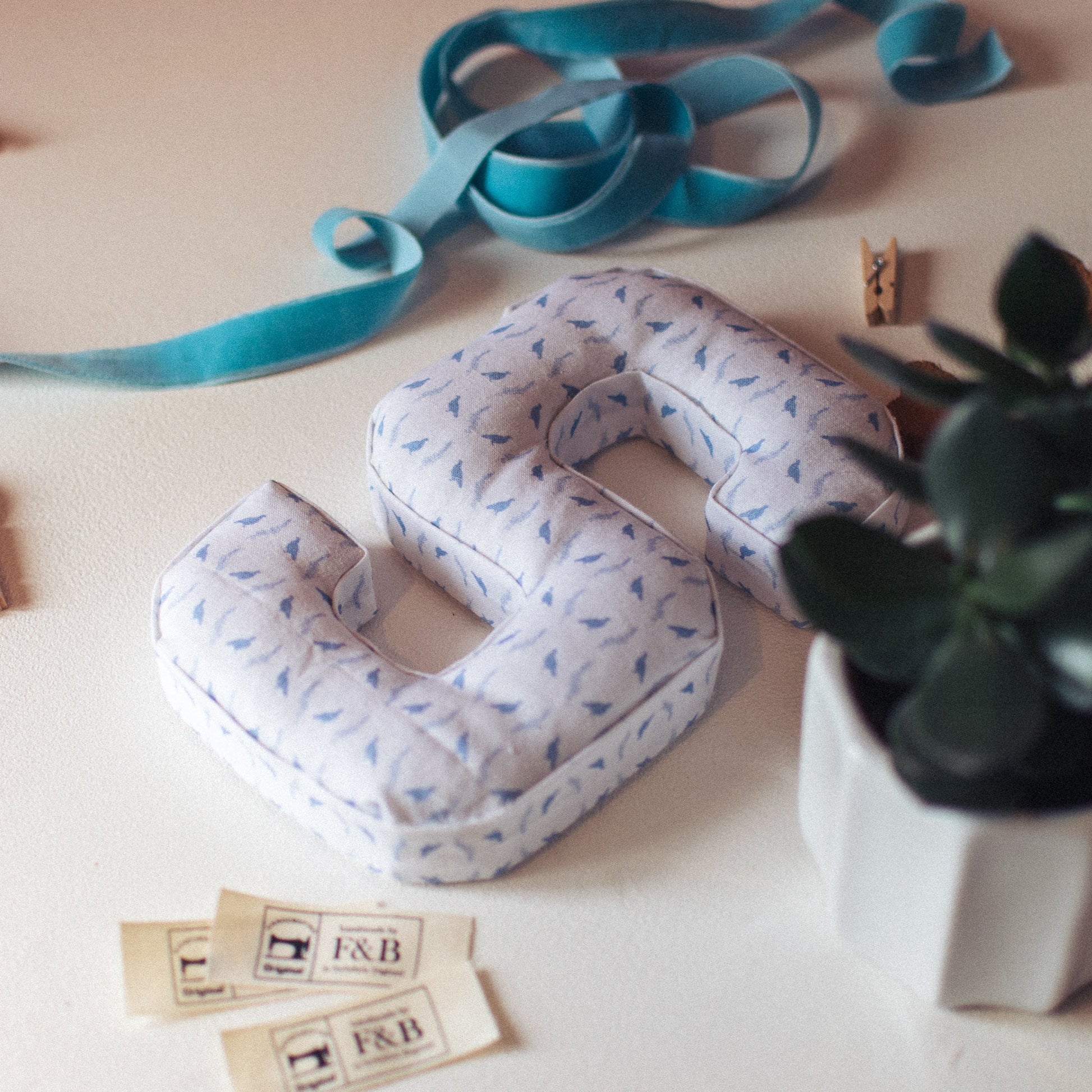 Letter in Grouse & Heather Print - F&B Crafts - F&B Designs