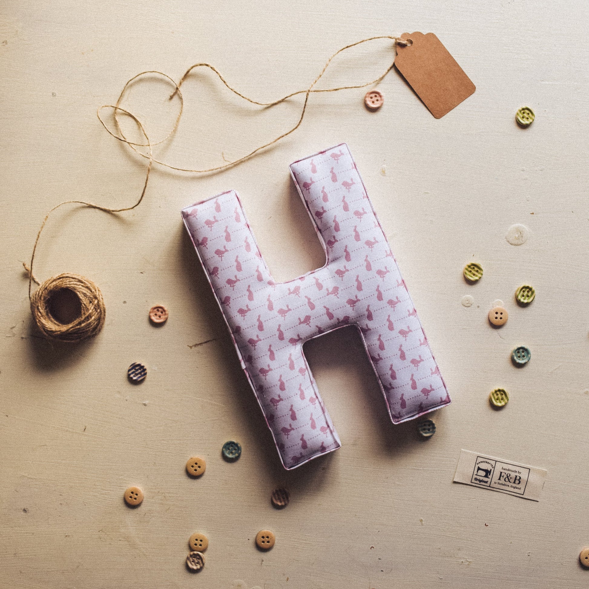 Letter in Hare & Dot Print - F&B Crafts - F&B Designs