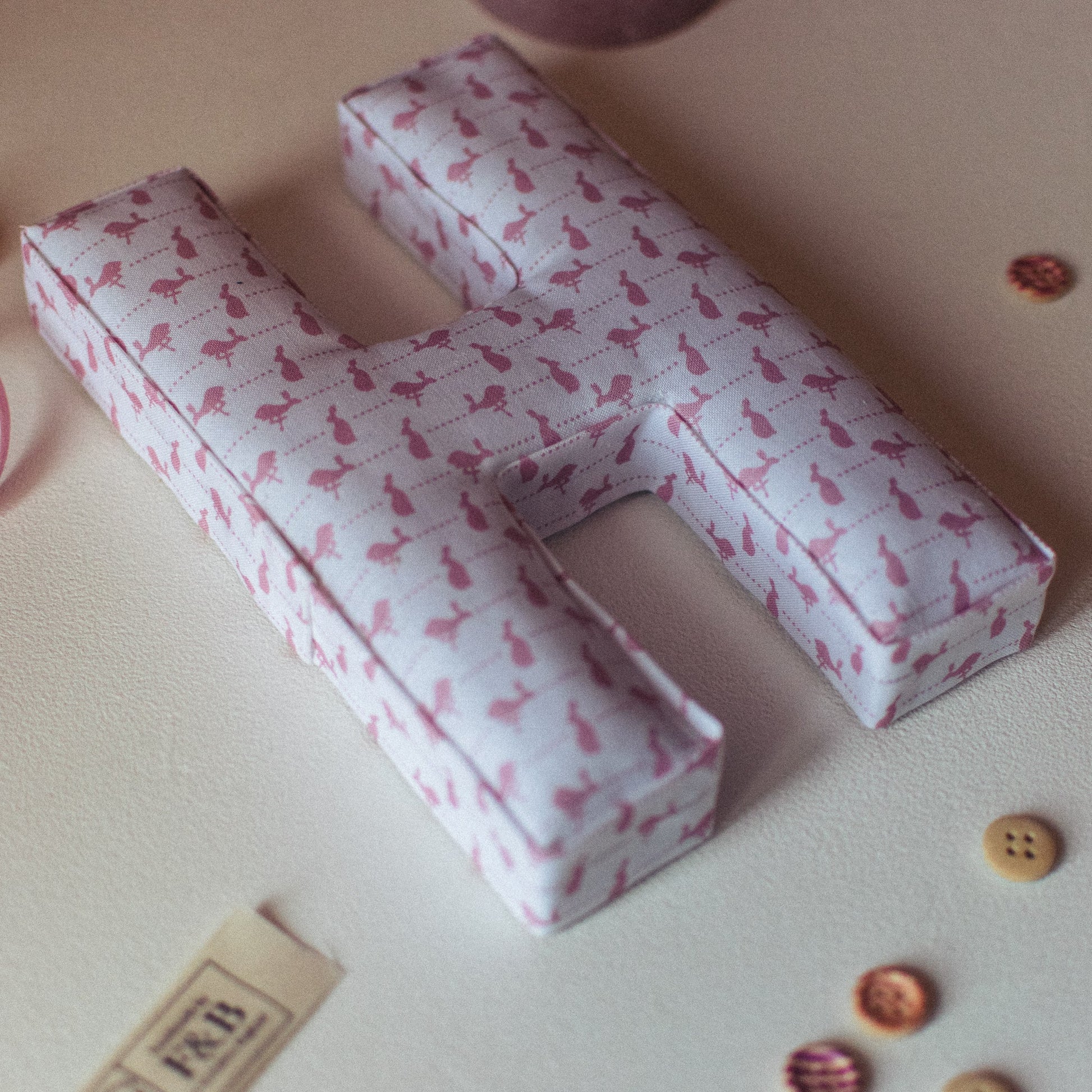 Letter in Hare & Dot Print - F&B Crafts - F&B Designs