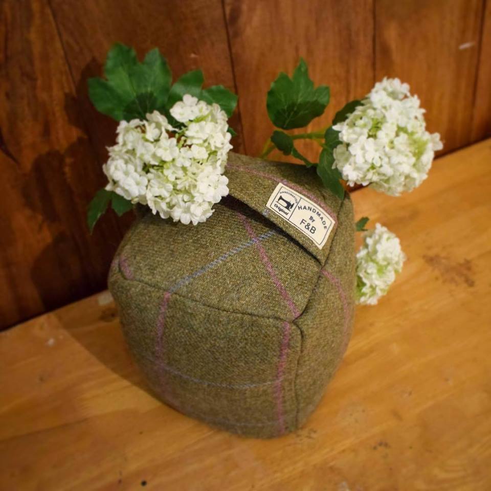 Light Blue, Green & Pink Tweed Doorstops - F&B Crafts - F&B Handmade