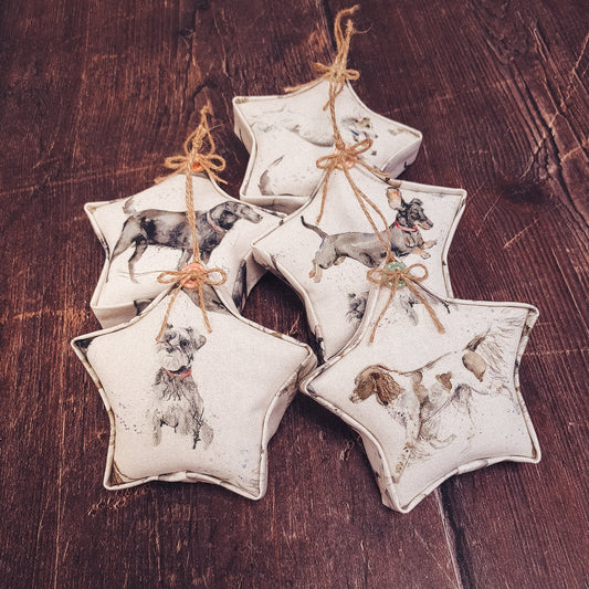 Messy Dogs Padded Fabric Hanging Star - Voyage Maison - F&B Crafts - F&B Crafts