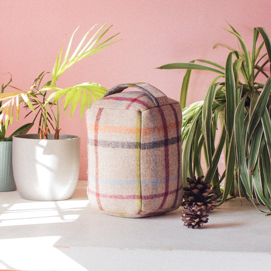 Multicoloured Tartan Doorstop - F&B Crafts - F&B Handmade