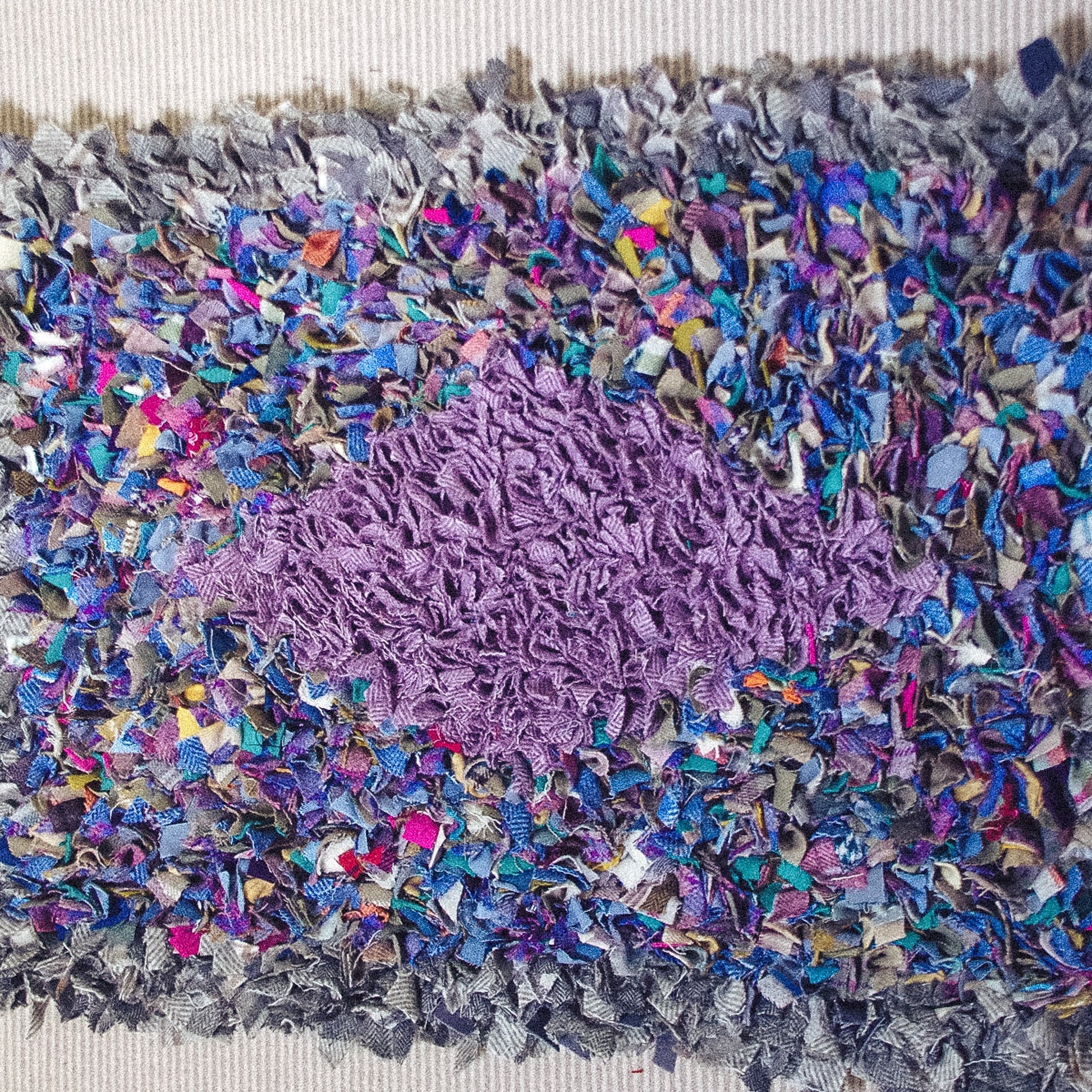 Pastel Diamond and Speckled Pattern Rag Rug - F&B Crafts - F&B Handmade