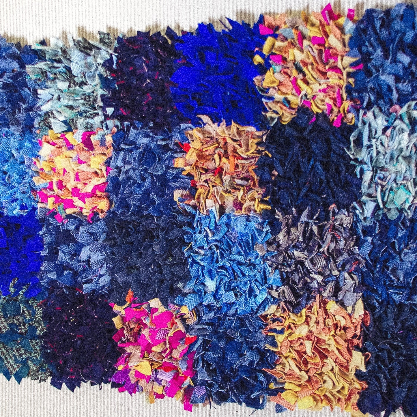 Patchwork Squares Pattern Rag Rug - F&B Crafts - F&B Handmade