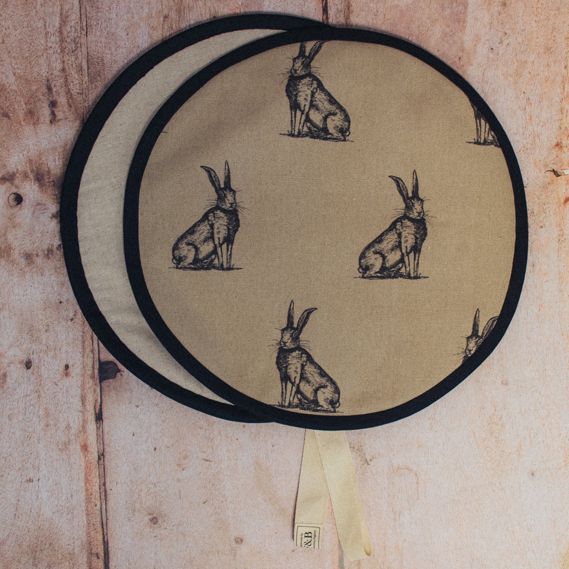 Pen Illustration Hare Hob Covers - F&B Crafts - F&B Handmade
