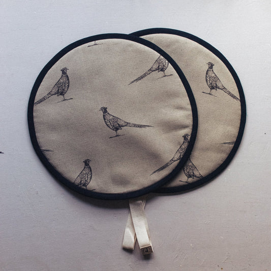 Pen Illustration Pheasant Hob Covers - F&B Crafts - F&B Handmade