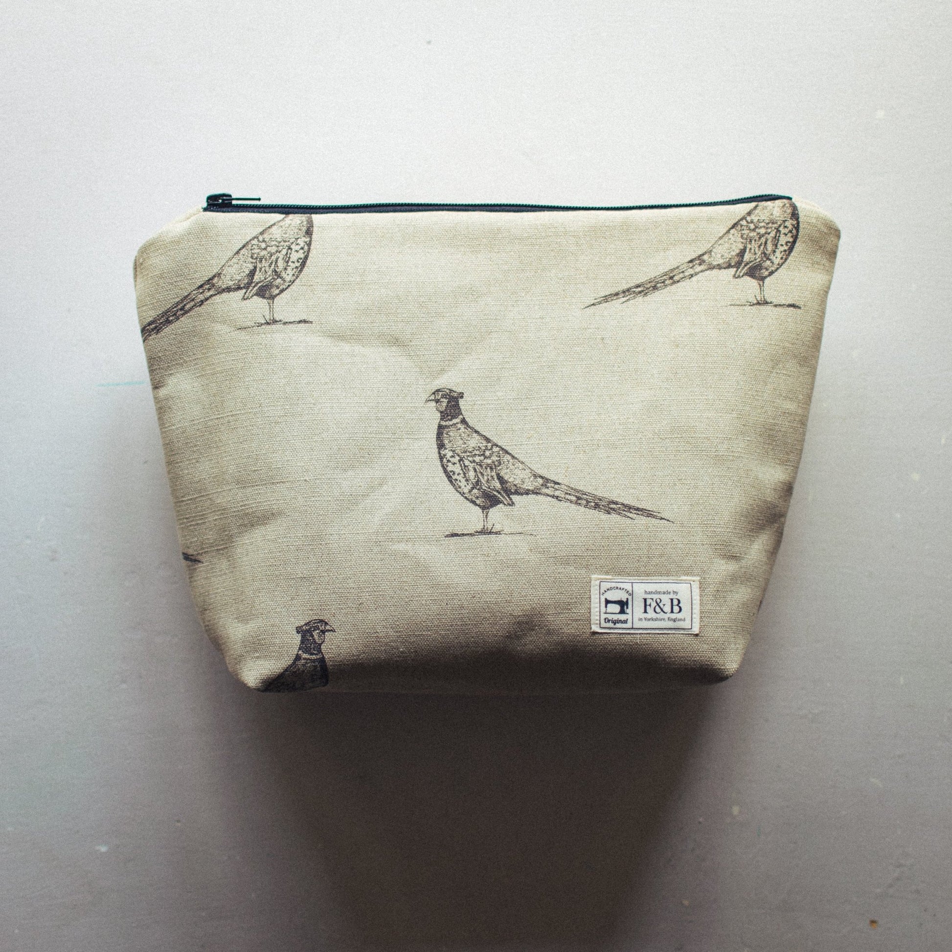 Pen Illustration Pheasant Wash Bag and Make-up Bag - F&B Crafts - F&B Handmade