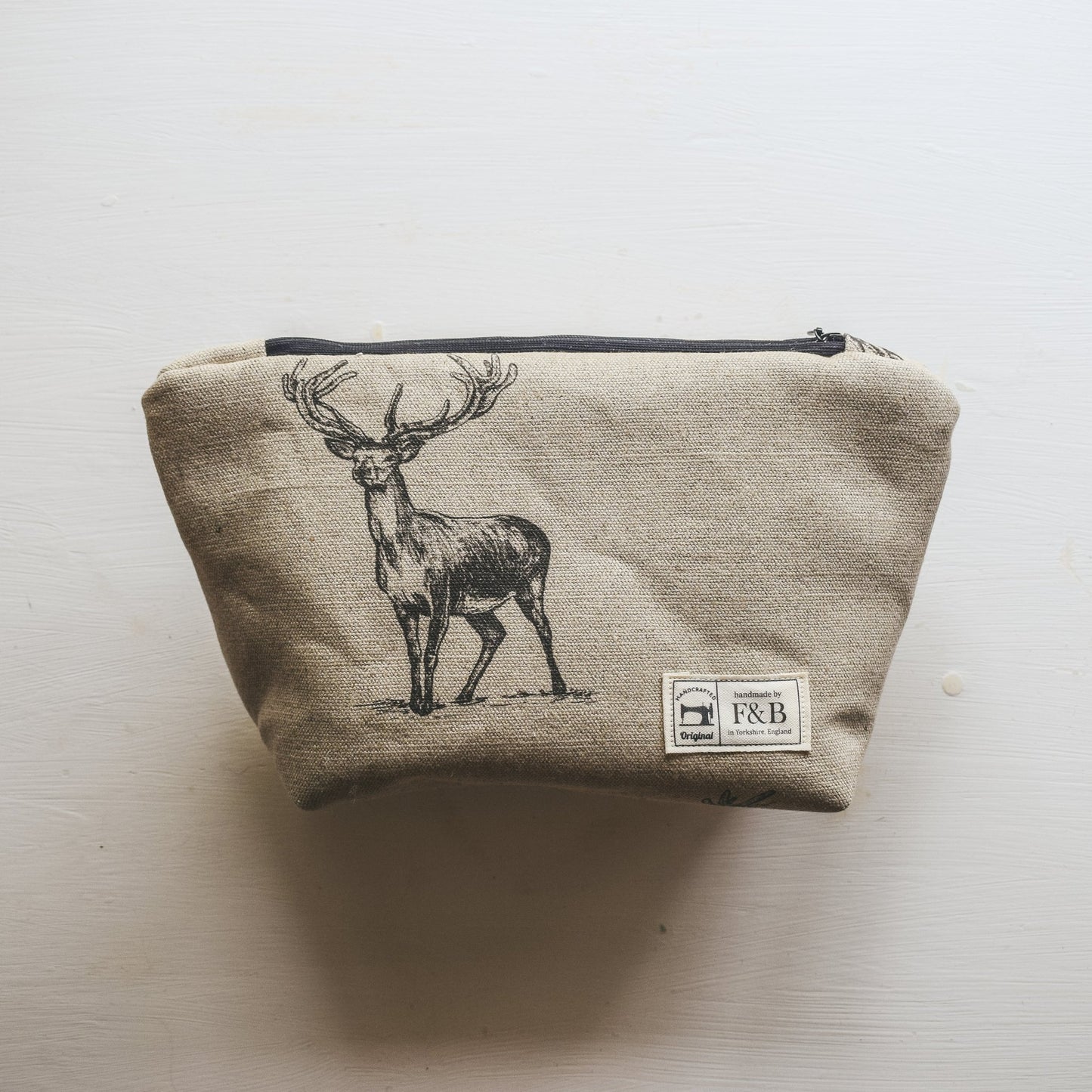 Pen Illustration Stag Wash Bag/Make-Up Bag - F&B Crafts - F&B Handmade