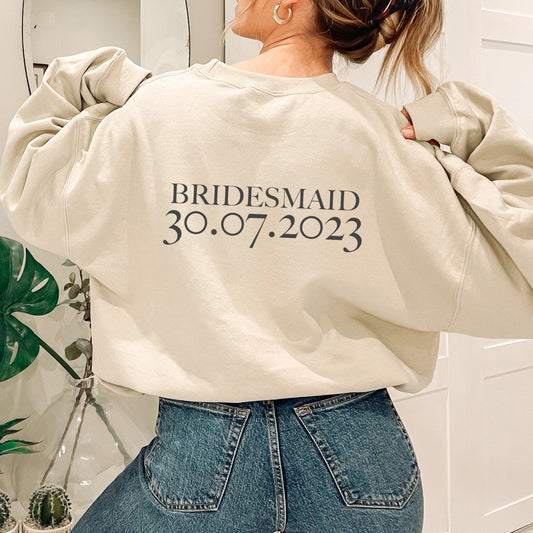 Personalised Bridesmaid and Date Jumper - F&B Crafts - Fox & Co Apparel
