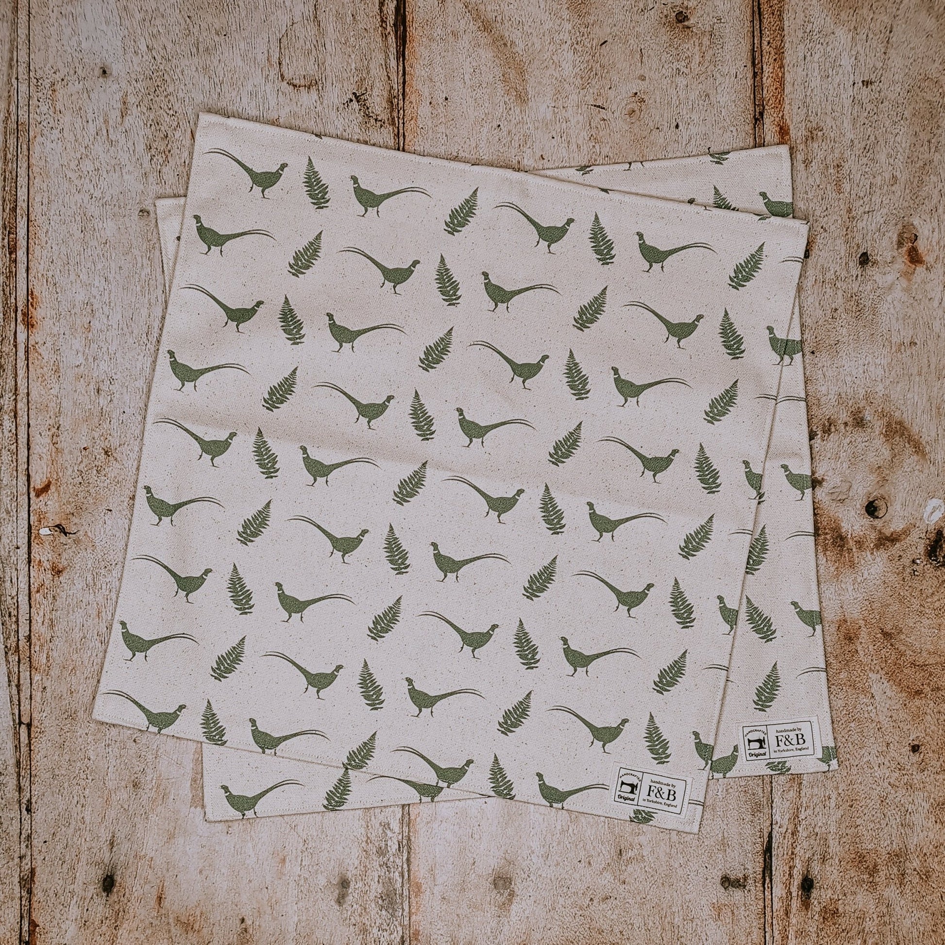 Pheasant & Fern Napkins - F&B Crafts - F&B Designs