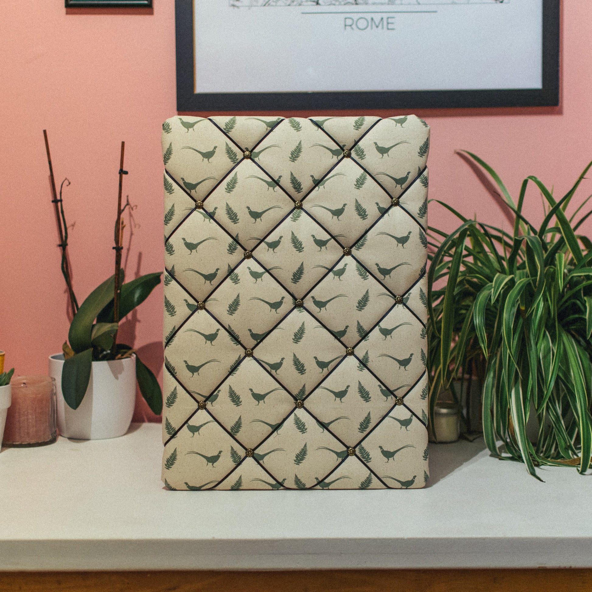 Pheasant & Fern Notice Board - F&B Crafts - F&B Designs