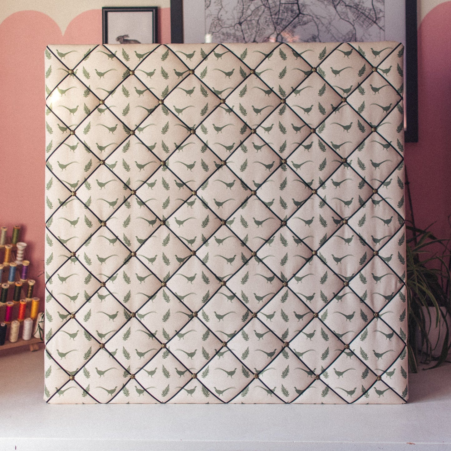 Pheasant & Fern Notice Board - F&B Crafts - F&B Designs