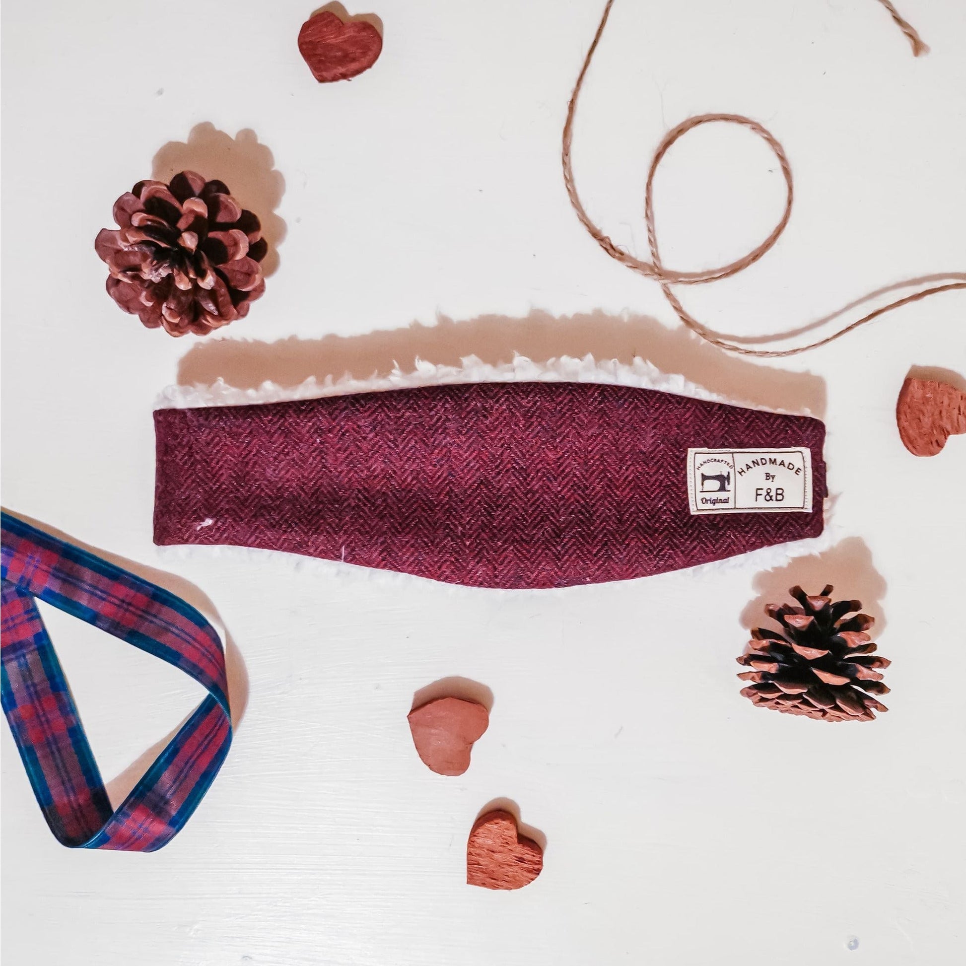 Plain Wine Tweed Head Warmer - F&B Crafts - F&B Handmade