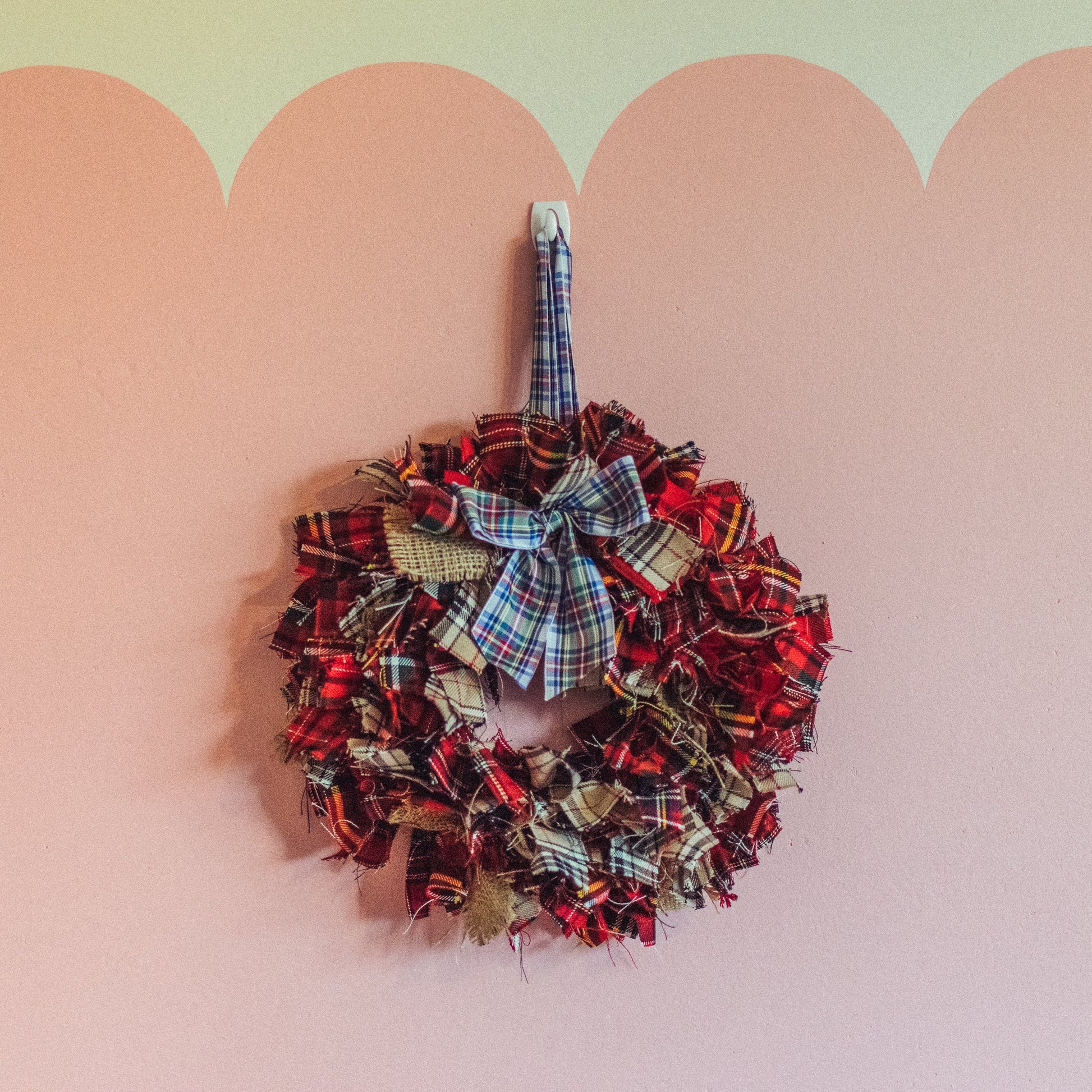Red Tartan Mini Wreaths & Table Center Pieces - F&B Crafts - F&B Crafts