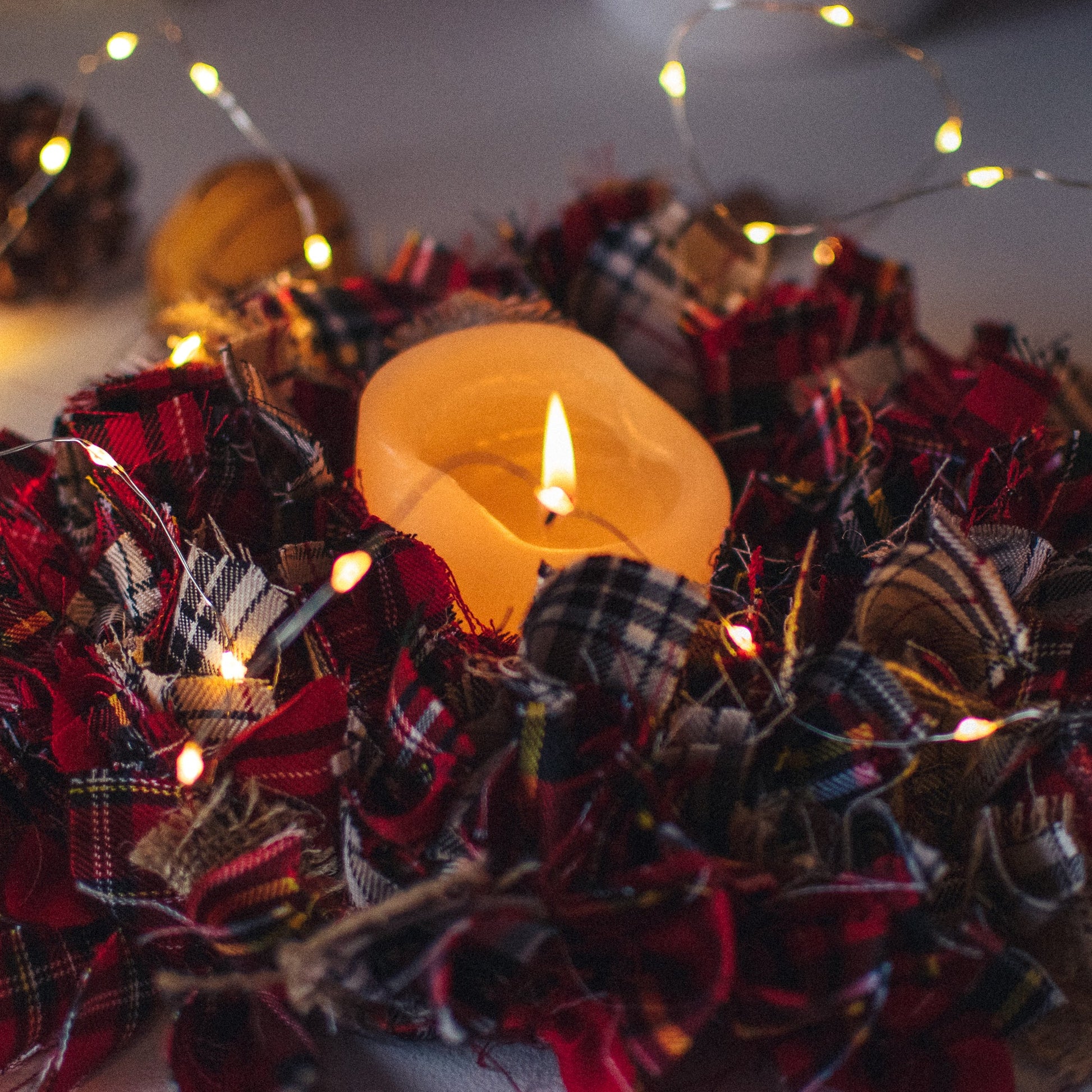 Red Tartan Mini Wreaths & Table Center Pieces - F&B Crafts - F&B Crafts