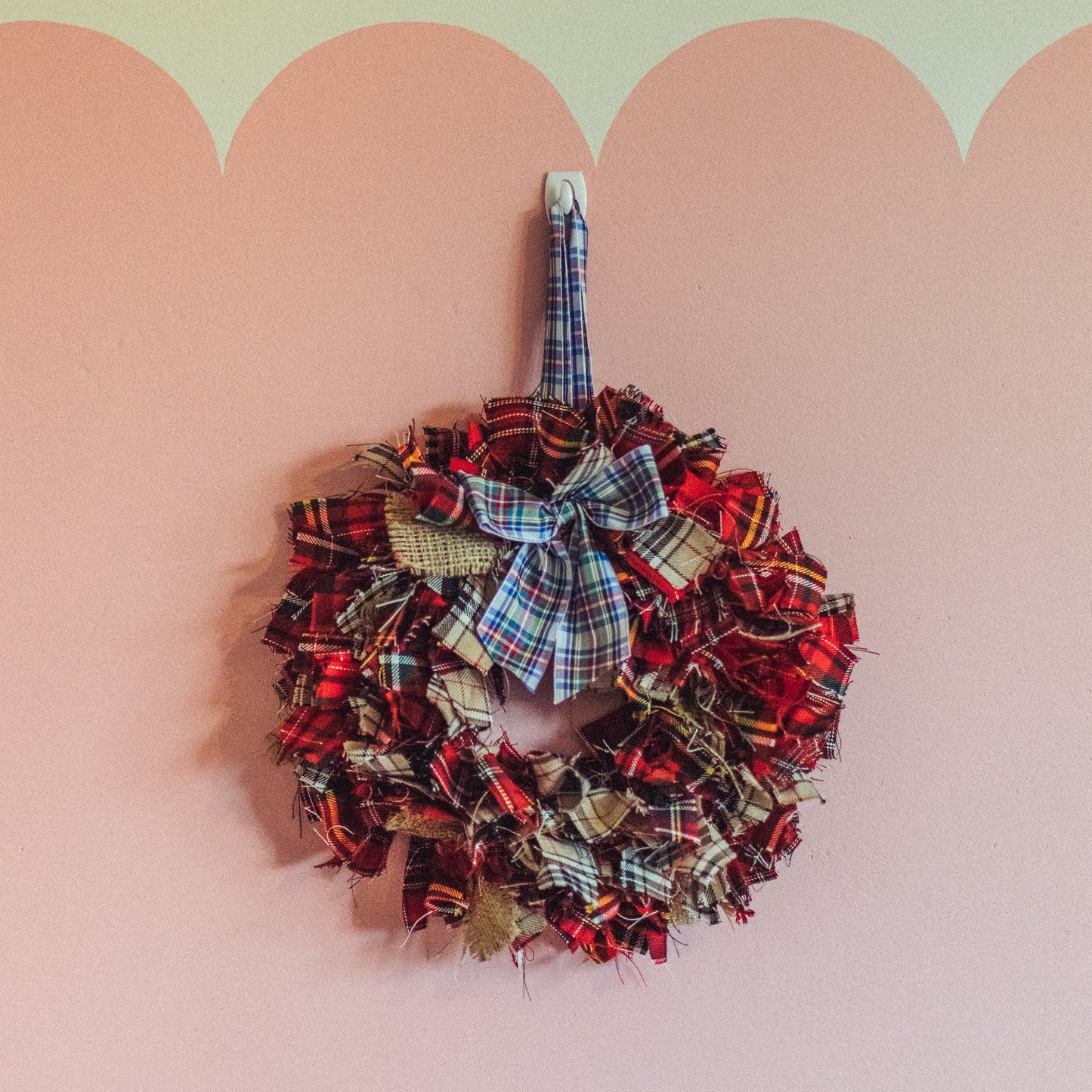 Red Tartan Mini Wreaths & Table Center Pieces - F&B Crafts - F&B Crafts