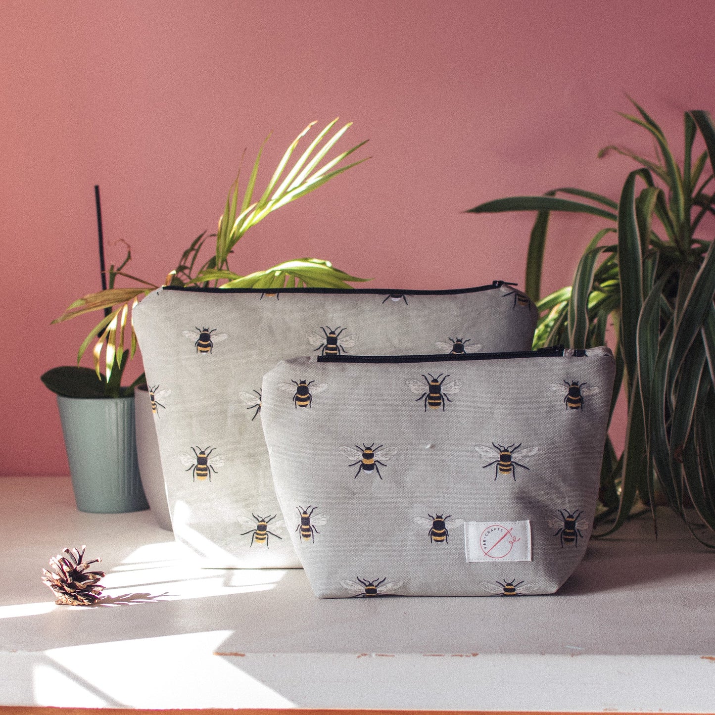 Sophie Allport Bee Print Wash Bag/Make-Up Bag - F&B Crafts - F&B Handmade