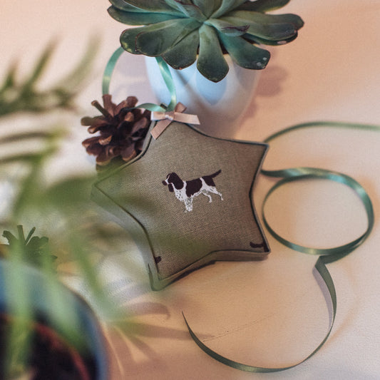 Spaniels Padded Fabric Hanging Star - Sophie Allport - F&B Crafts - F&B Crafts