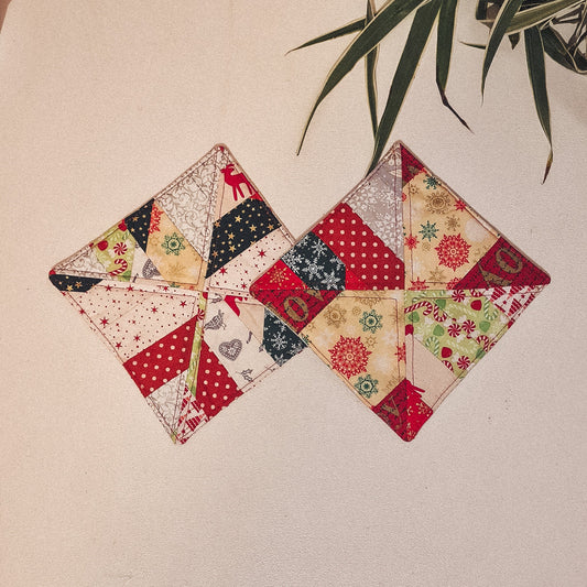 Square Festive Mats Pair - F&B Crafts - F&B Crafts