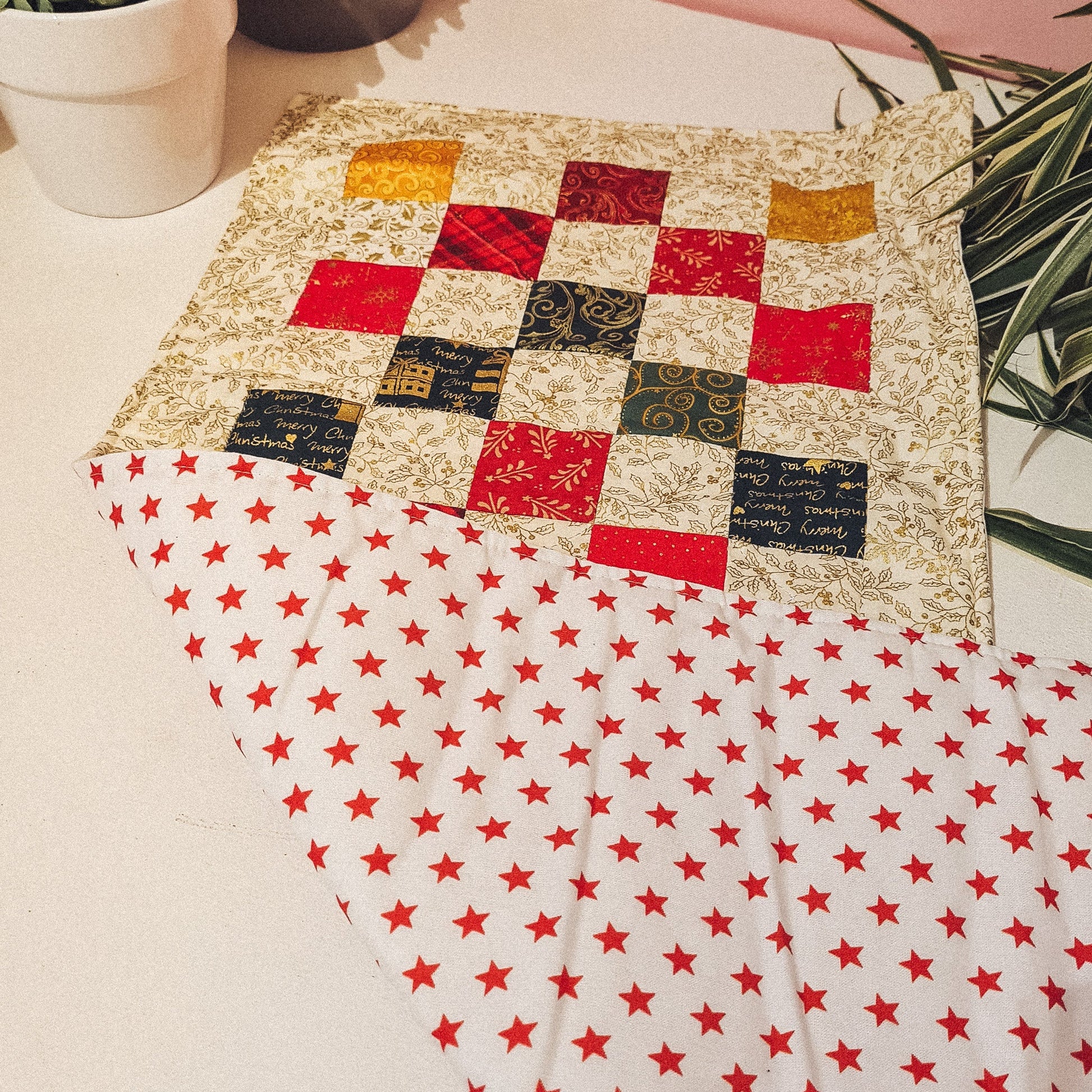 Square Pattern Patchwork Festive Table Centre Piece - F&B Crafts - F&B Crafts