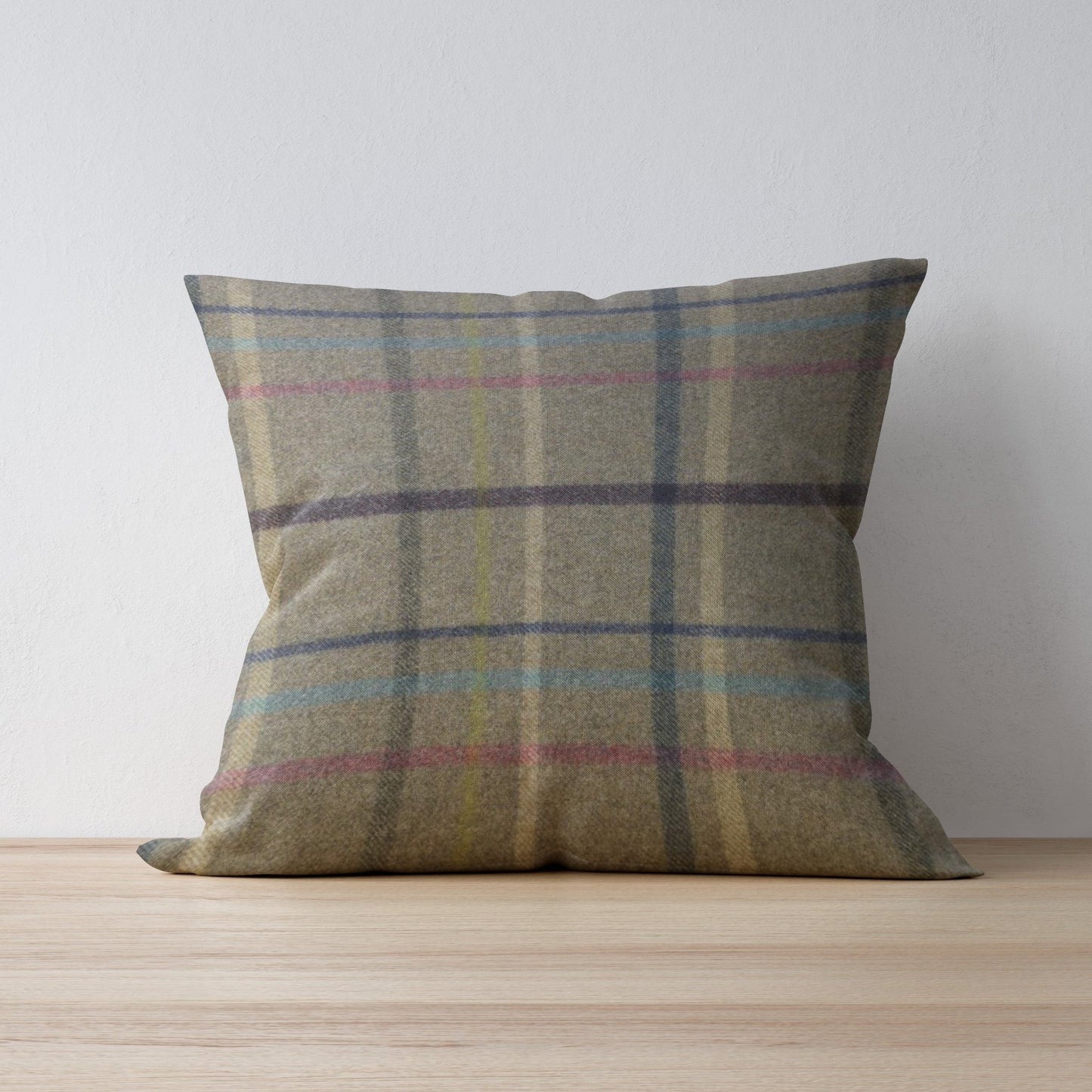 Tartan Wool Multicheck Cushion - Abraham Moon - F&B Crafts - F&B Handmade