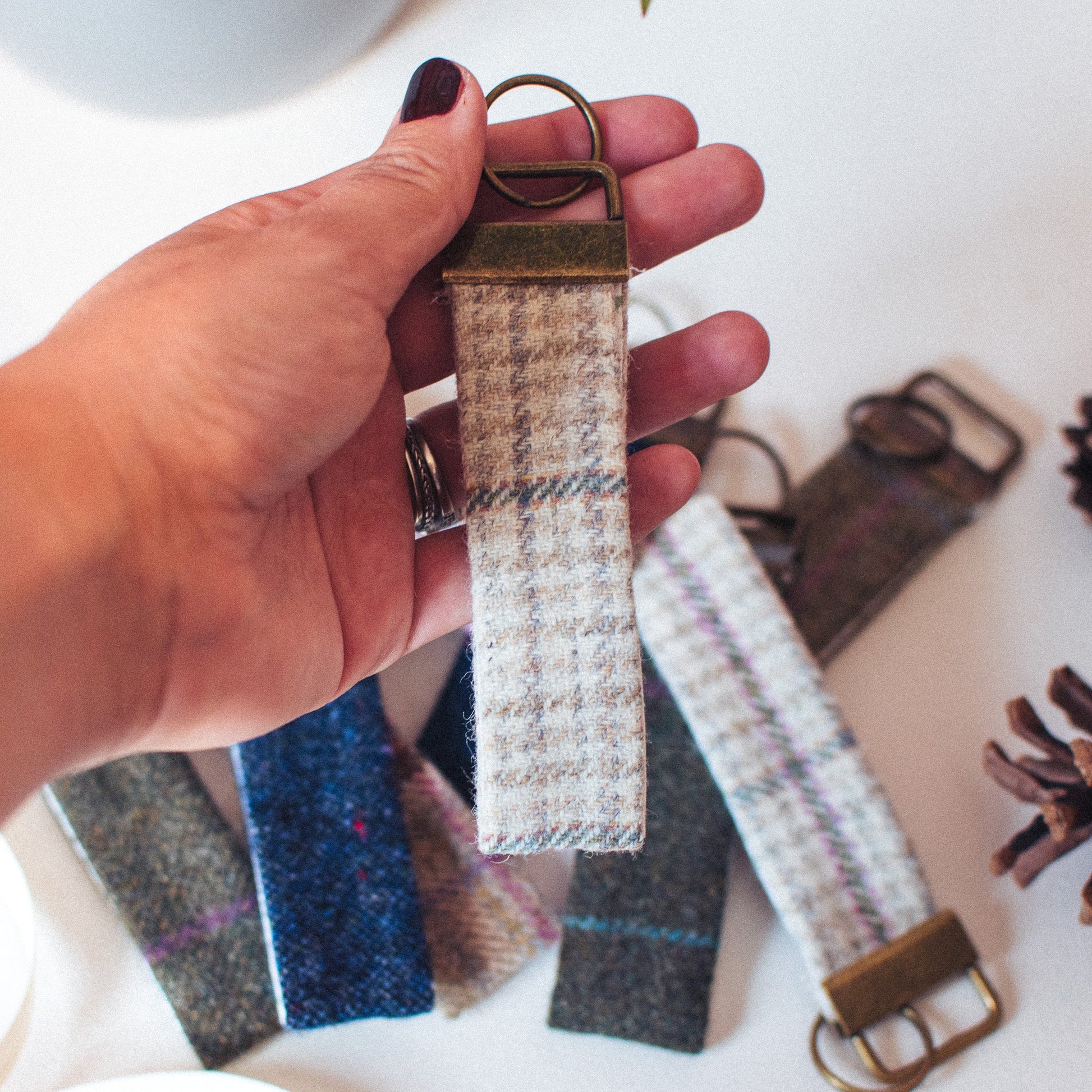 Tweed Key Rings - F&B Crafts - F&B Handmade