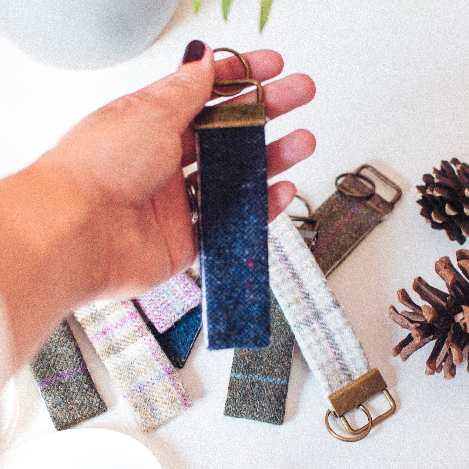 Tweed Key Rings - F&B Crafts - F&B Handmade
