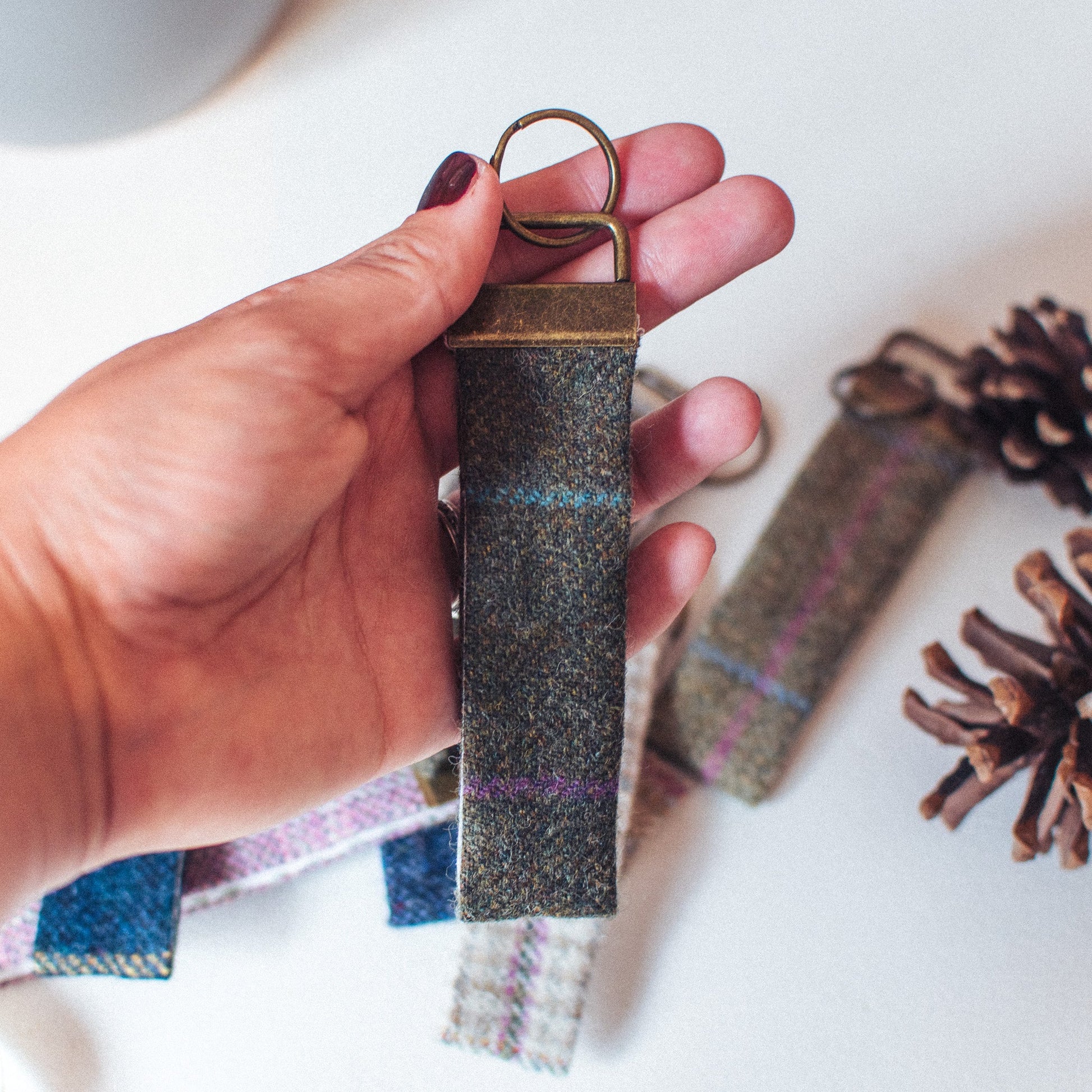 Tweed Key Rings - F&B Crafts - F&B Handmade