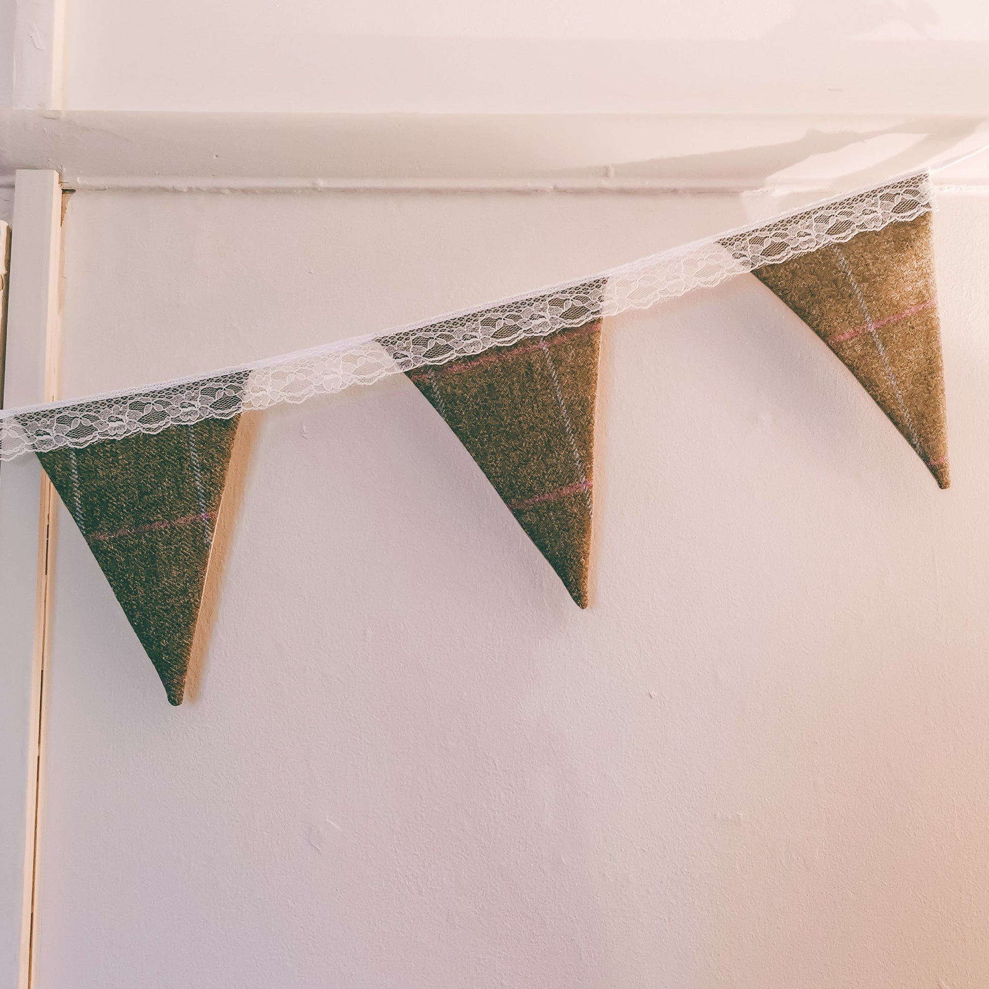 Tweed & Lace Bunting - F&B Crafts - F&B Crafts