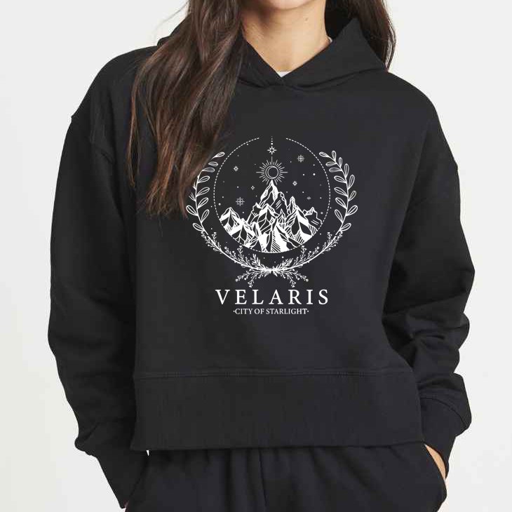 Velaris Night Court Cropped Hoodie - F&B Crafts - Fox & Co Apparel