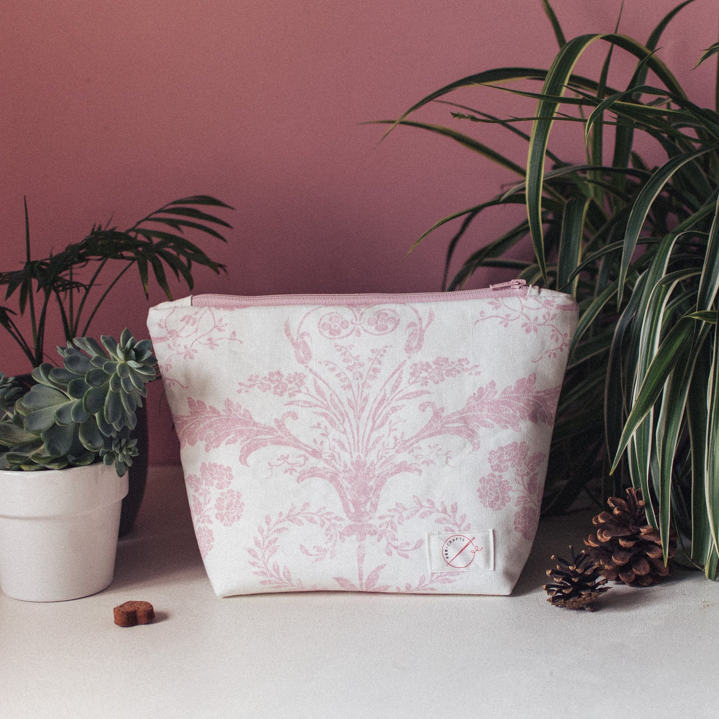 Vintage Style French Linen Laura Ashley Large Wash Bag and Purse - F&B Crafts - F&B Designs