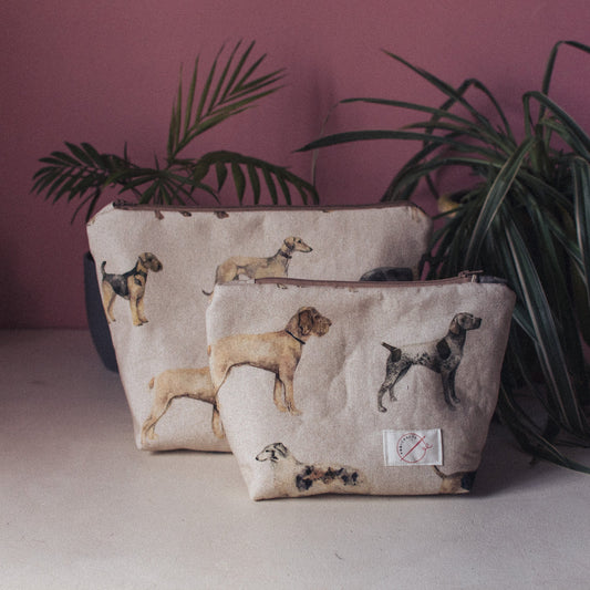 Voyage Dog Print Wash Bag and Make-up Bag - F&B Crafts - F&B Designs