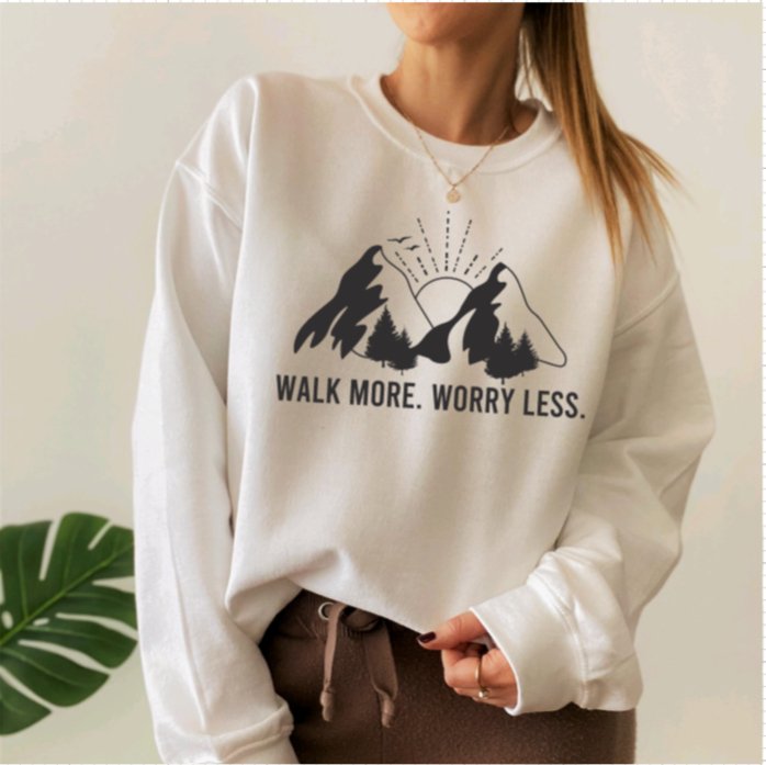 Walk More Worry Less Jumper - F&B Crafts - Fox & Co Apparel