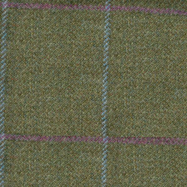 Light Green with Pink & Blue Check Tweed Hob Covers