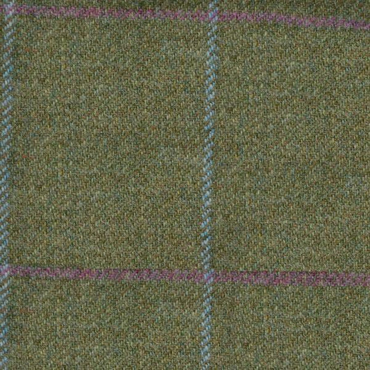 Light Green with Pink & Blue Check Tweed Hob Covers