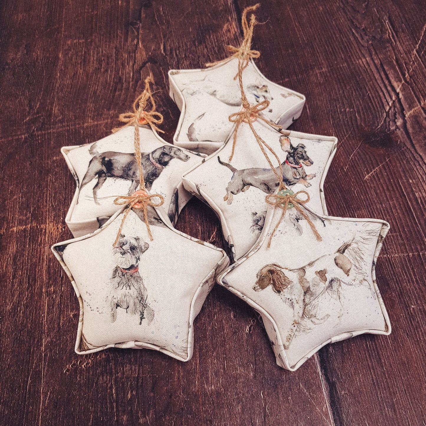 Messy Dogs Padded Fabric Hanging Star - Voyage Maison