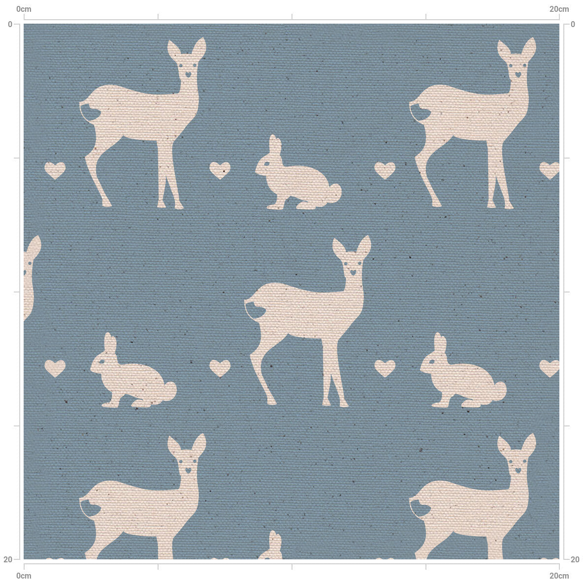 Deer & Rabbit Solid Background