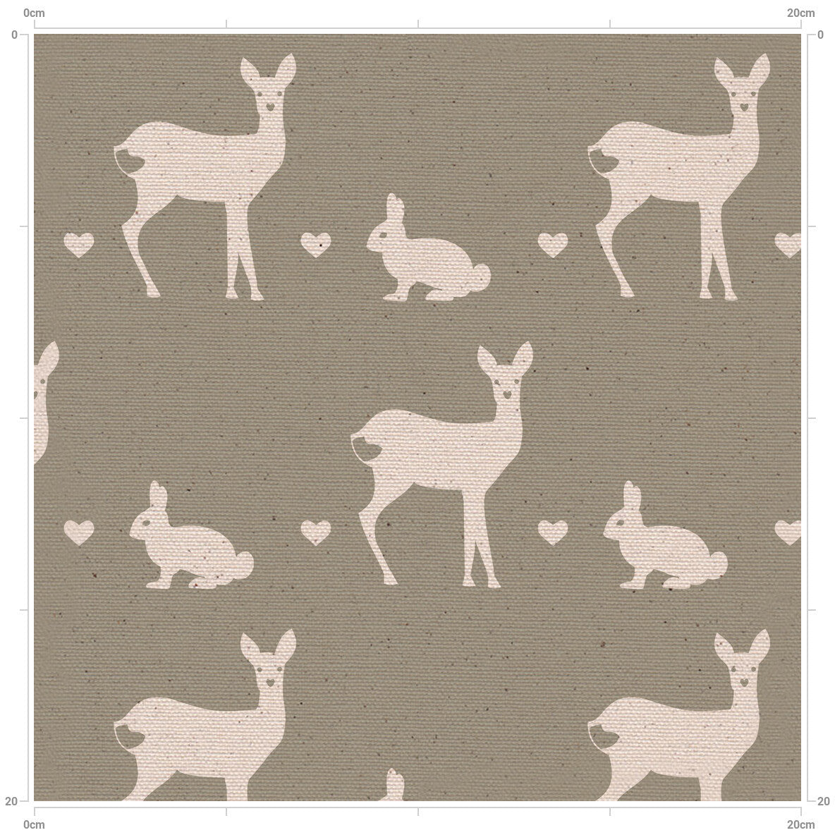 Deer & Rabbit Solid Background