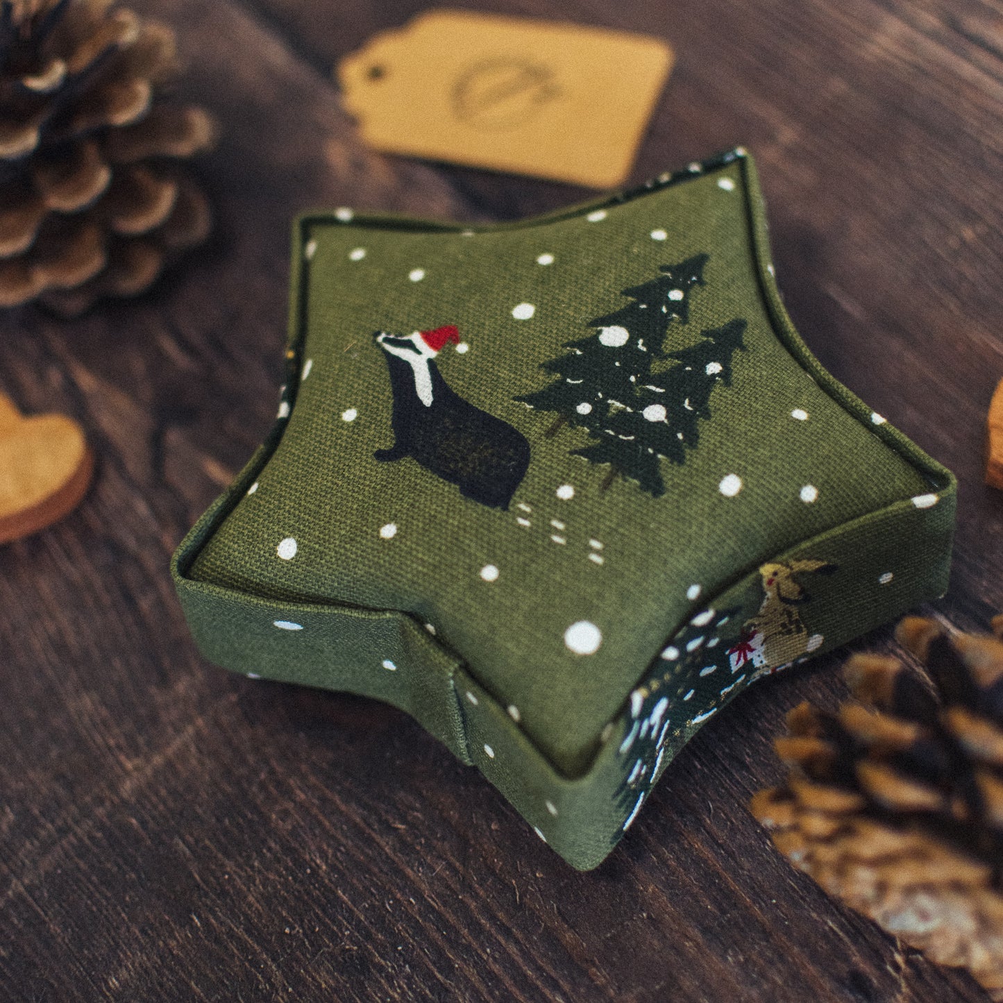 Festive Forest Padded Fabric Hanging Star - Sophie Allport