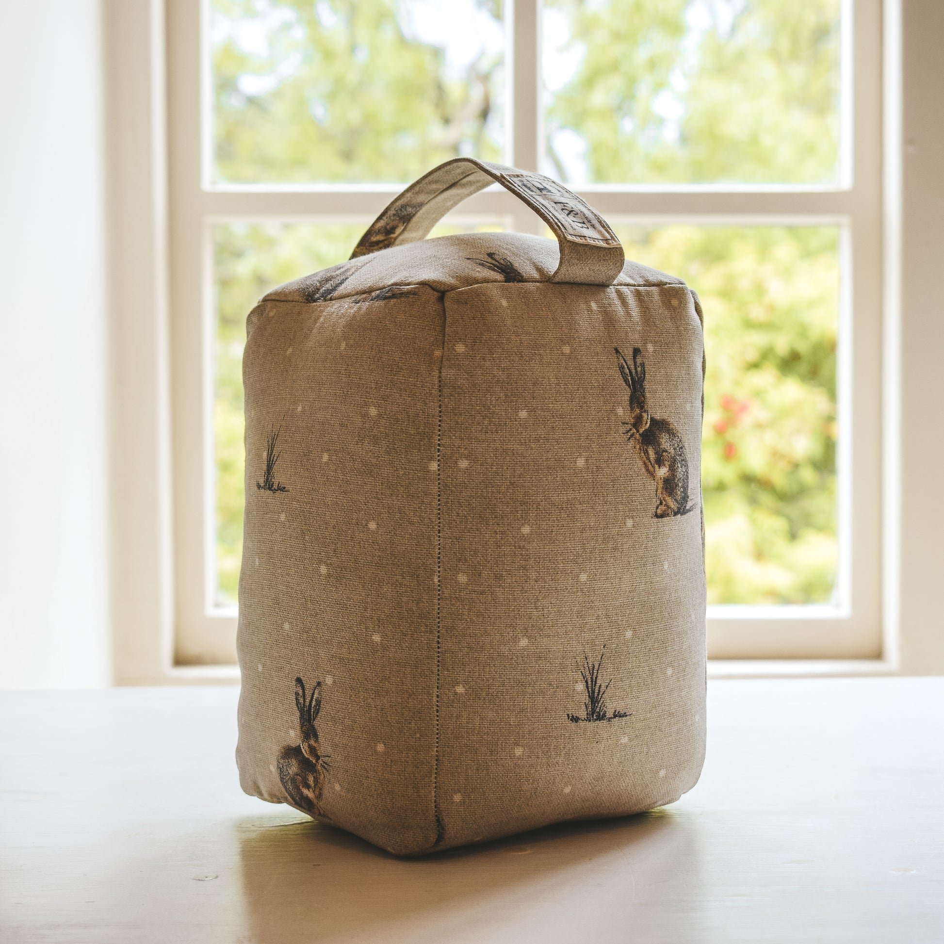 F&B International Country Home Decor Handmade in the UK - Hare and Dot Print Doorstop - Country living - homes essentials