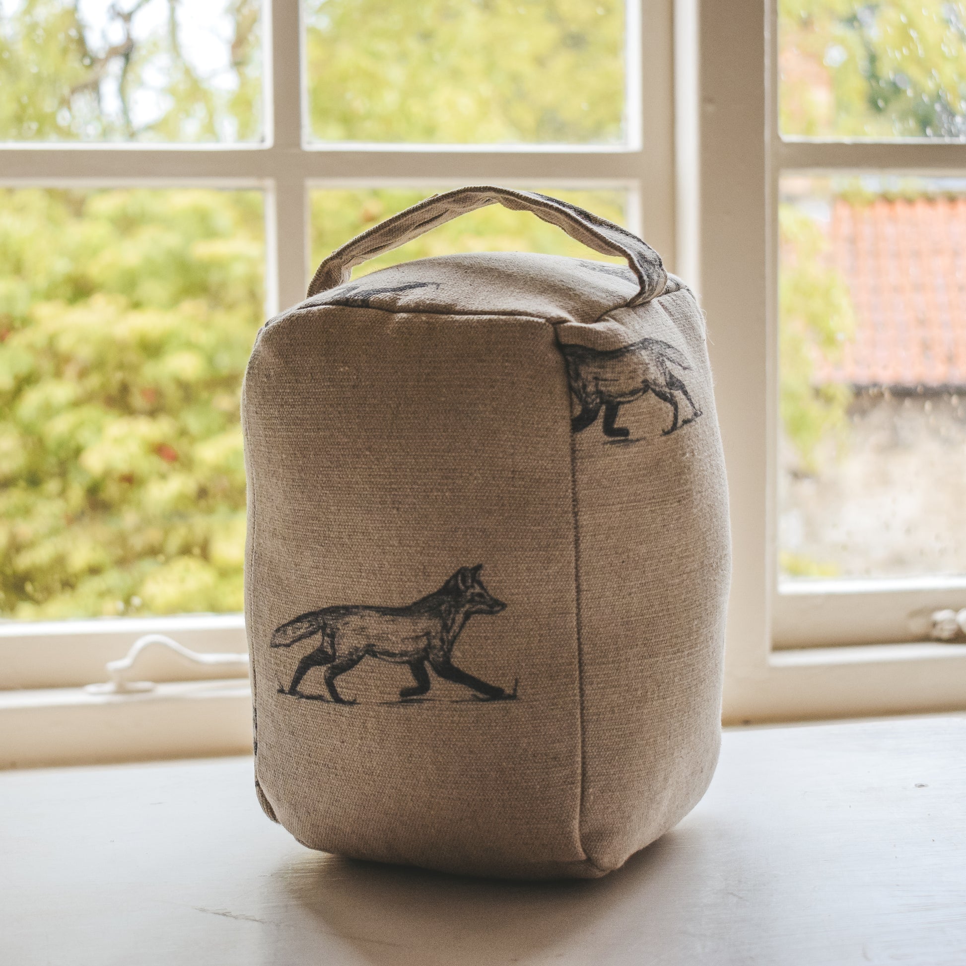 Fox Print Doorstop  Handmade in Yorkshire by F&B - country home decor for cosy homes